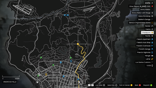 Спринт Гонка: Знак Вайнвуда GTA Online