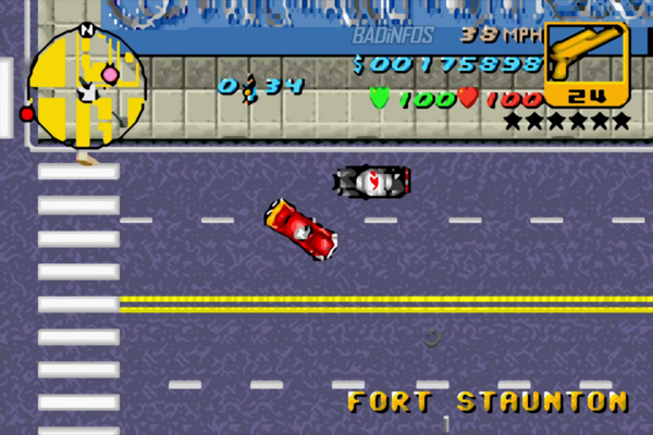 GTA Advance остров Стонтон гонка №4