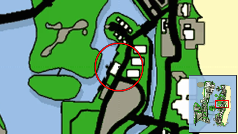 Номер Климена - расположение на карте в GTA Vice City Stories Люкс Климениус - Местоположение на карте в GTA Vice City Stories