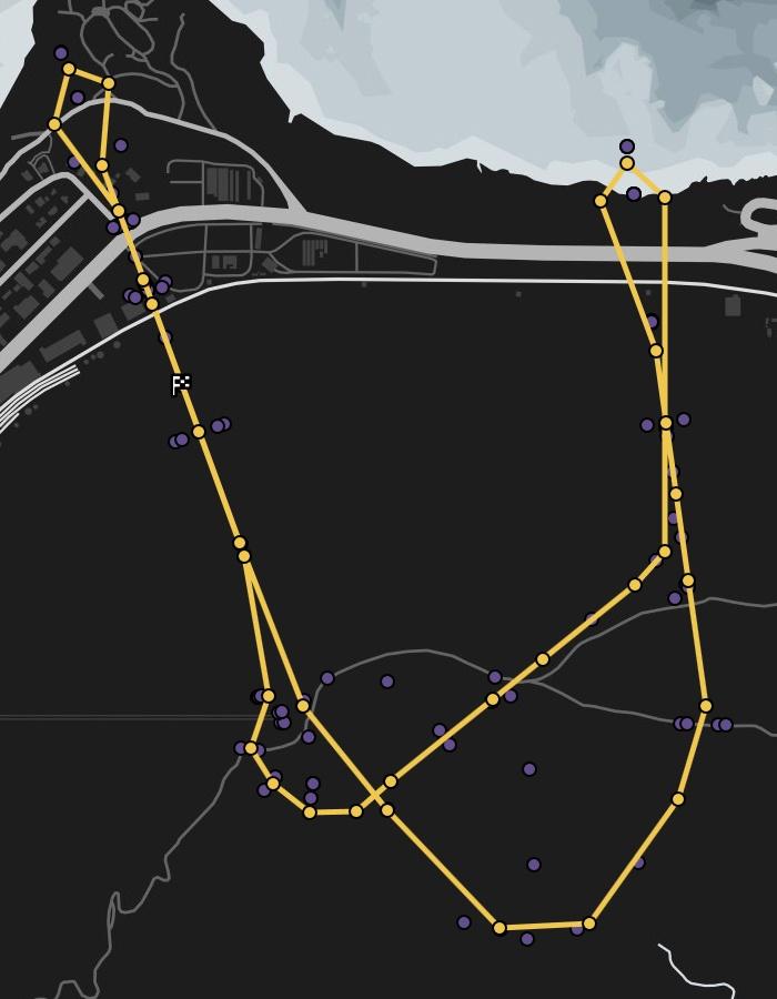 Карта Thruster Chiliad Drop Гонка на спецтехнике: Thruster - Карта Chiliad Drop