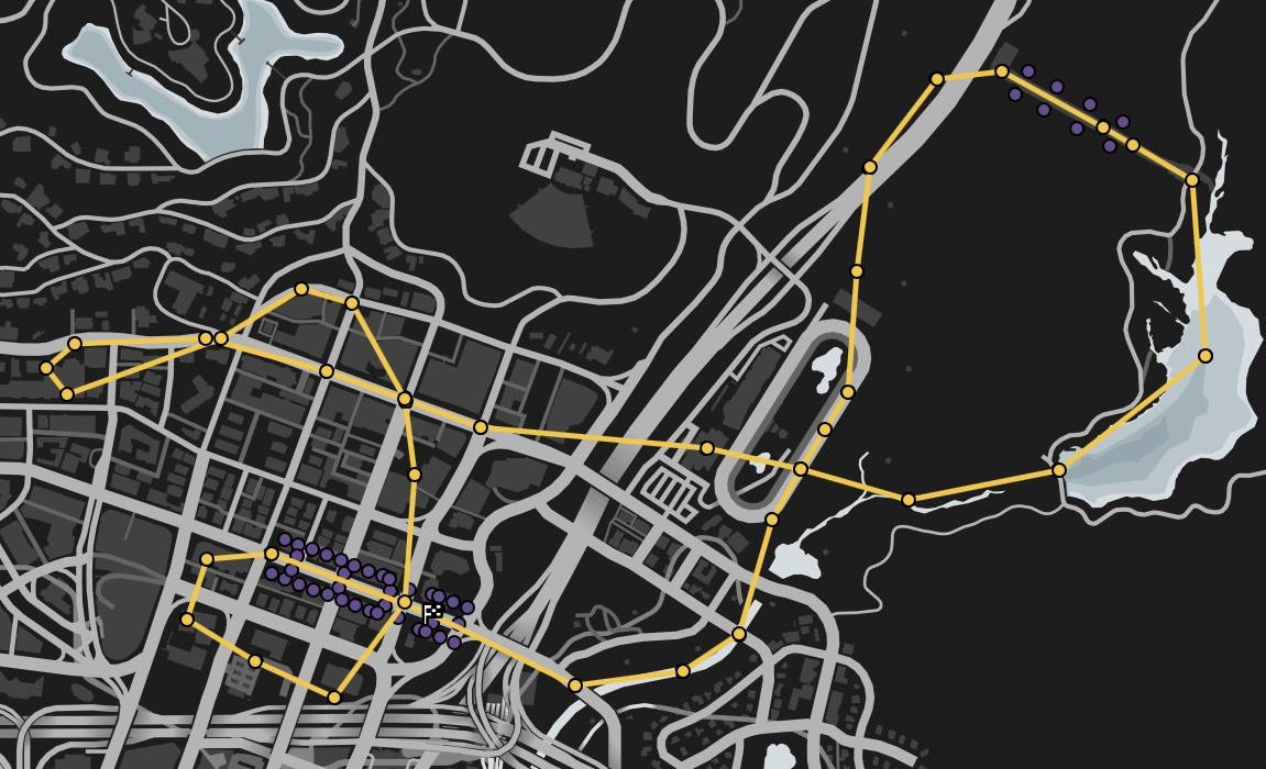 Карта Thruster Vinewood Air Tours Гонка на спецтехнике: Thruster - Карта Vinewood Air Tours