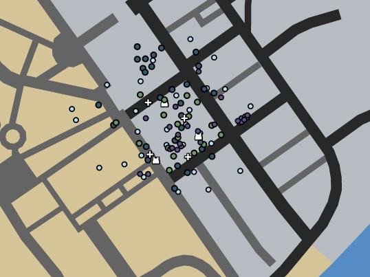 Карта набережной Веспуччи Командный бой: Vespucci Beachfront Карта