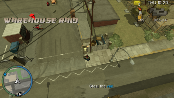 Налёт на склад - побочная миссия GTA: CW
