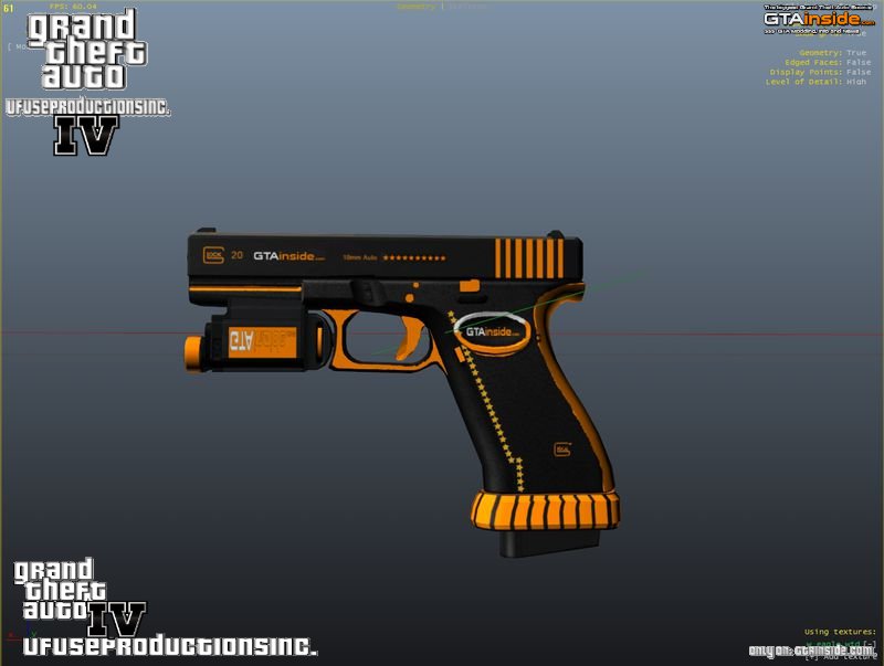 Glock:20 10MM GTAinside Cyber Version + Working laser & Sound |HD|