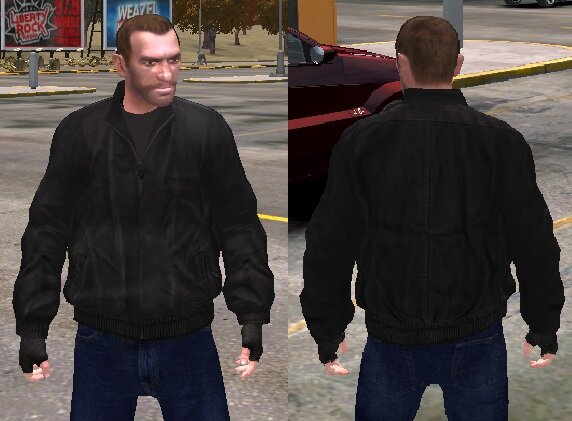 Leather Bomber Jacket for Niko