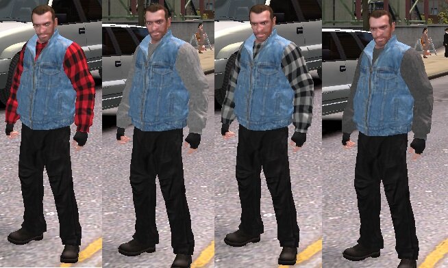 Jeans Vest + Sweater & Flannel Shirts Pack