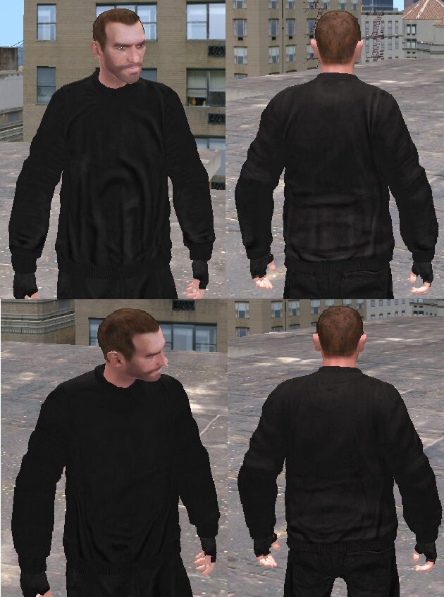 Black Sweaters Cotton & Leather