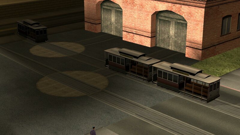 Parked Trams at San Fierro Depot