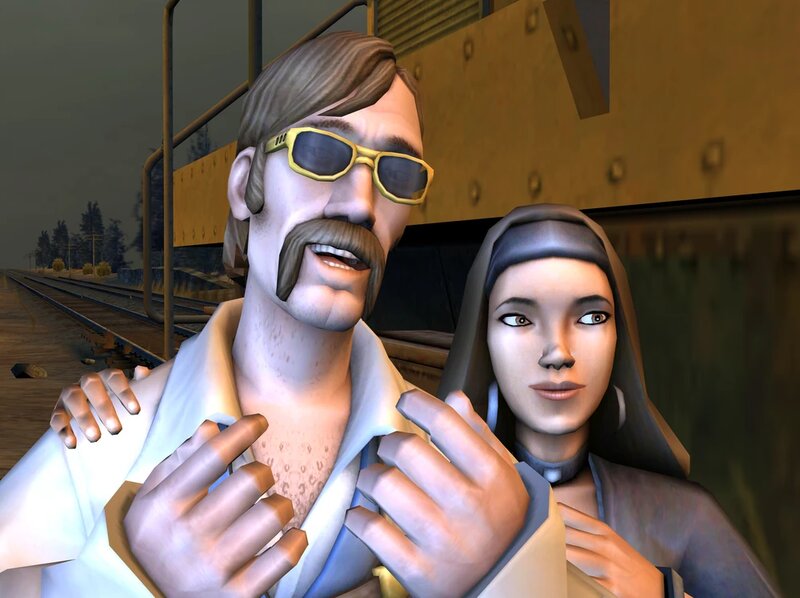 Harry Tipper And Kitten Celeste from TimeSplitters