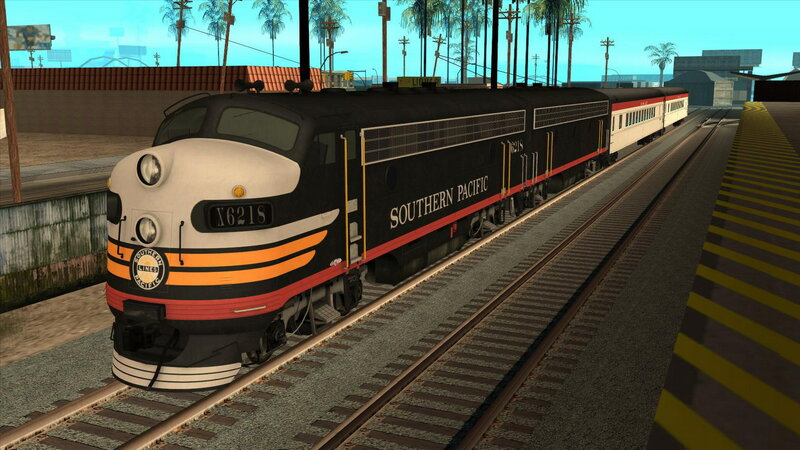 Passenger train EMD F7 Southern Pacific
