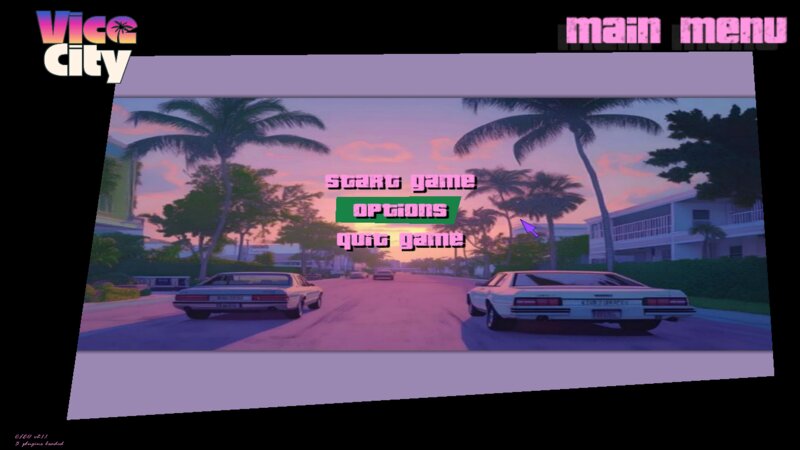 Vice City Evening Menu HD