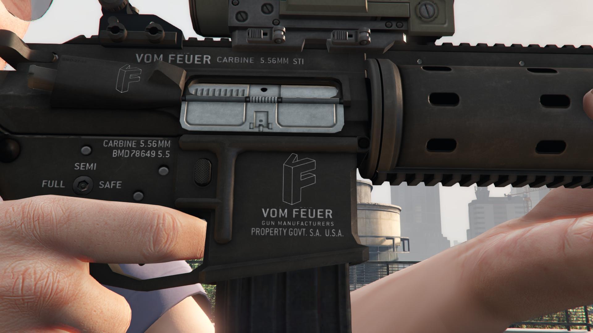 Детали оружия GTA5 CarbineRifle